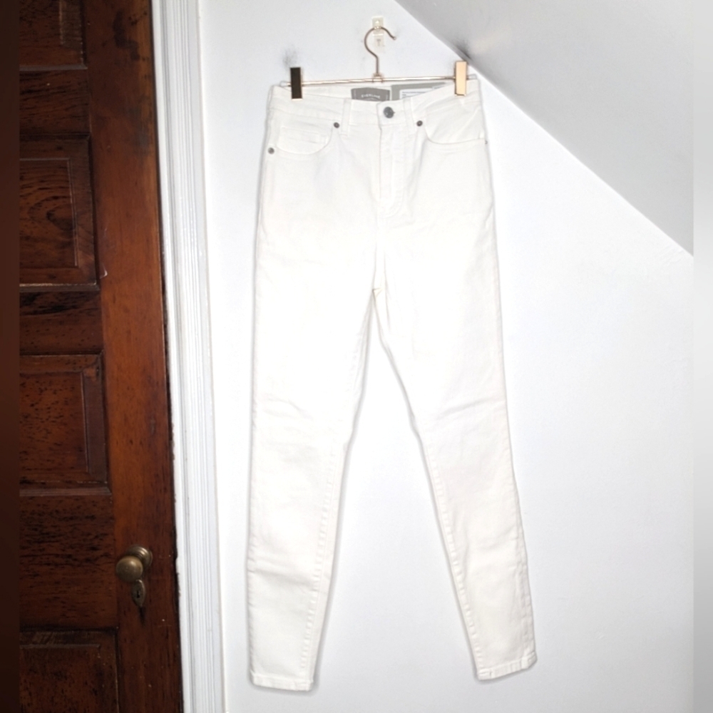 EVERLANE Curvy Authentic Stretch High-Rise Skinny Jean Black NEW Size 25 Regular